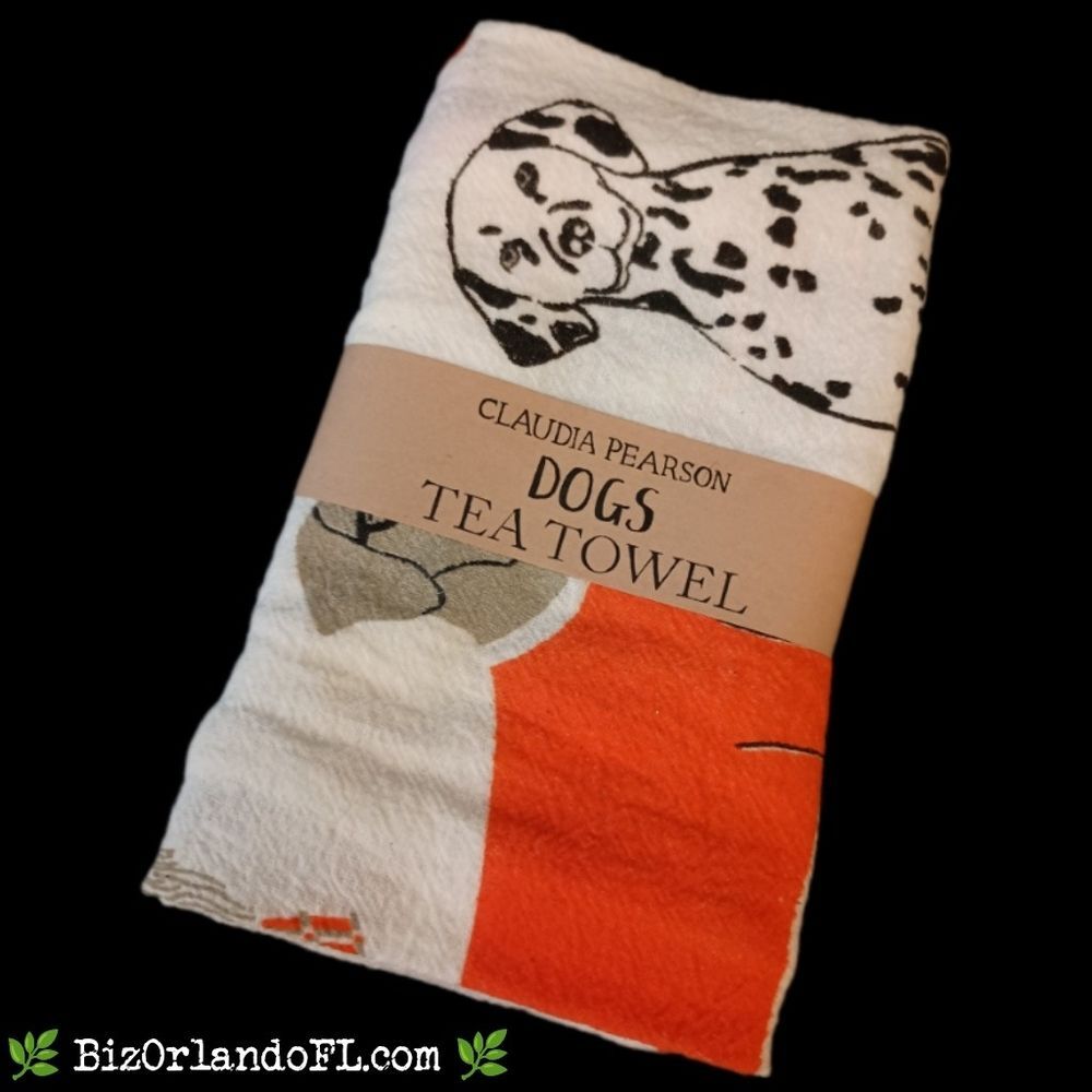 Claudia Pearson Dogs Tea Towel